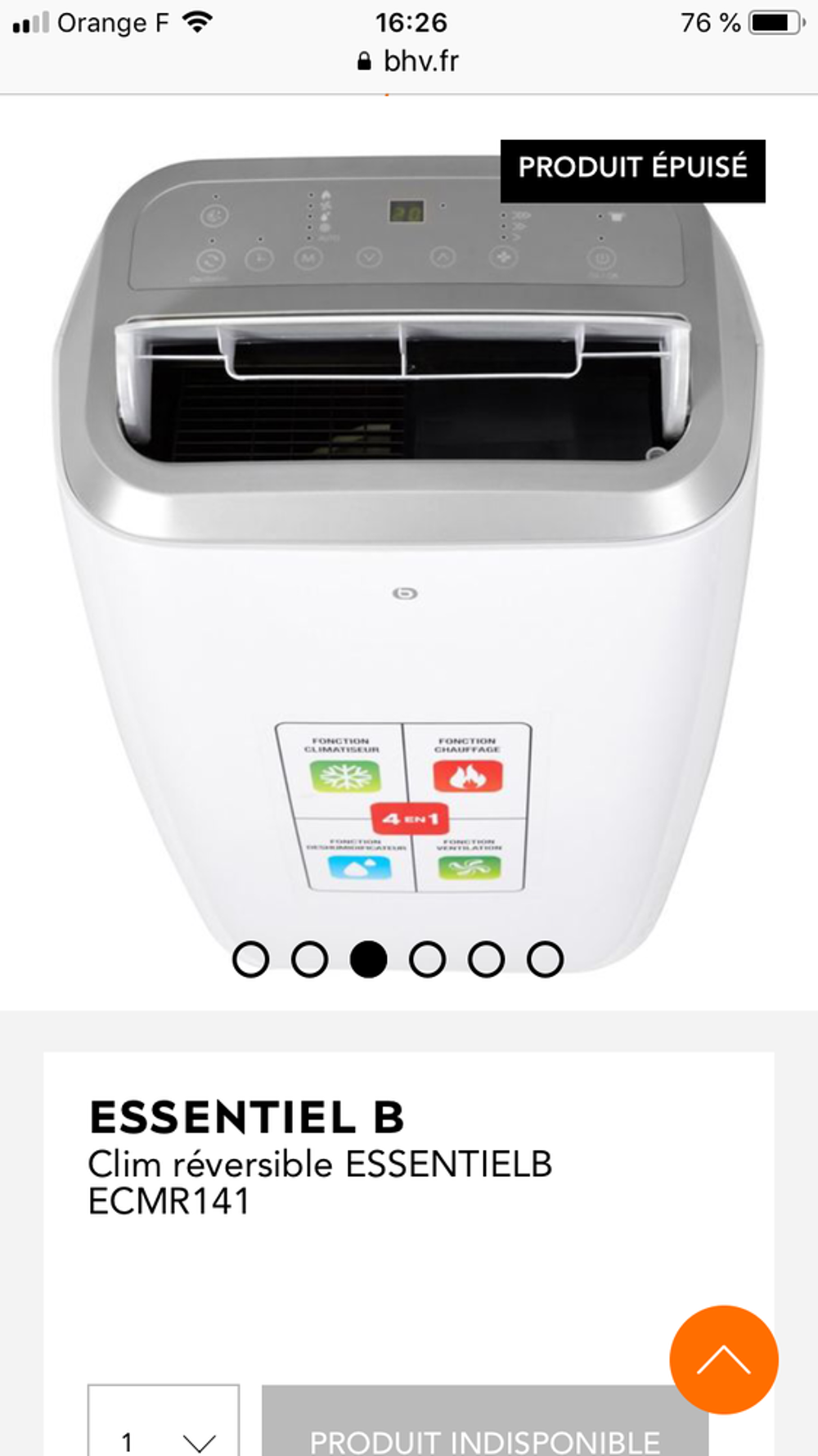 clim r&eacute;versible 4 en 1 Electroménager
