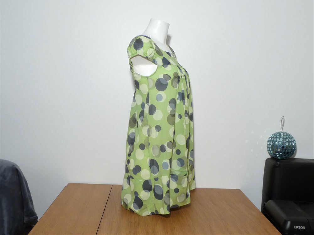 Robe/ Tunique en 100% Coton Vert Clair-Taille S- Montan Vêtements