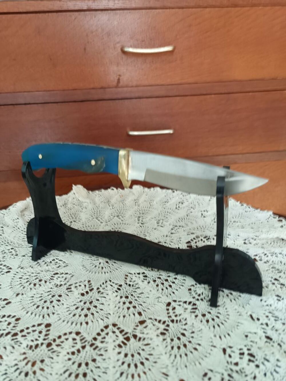 Couteau Chasseur Artisanal (R&eacute;sine &amp; corne) 