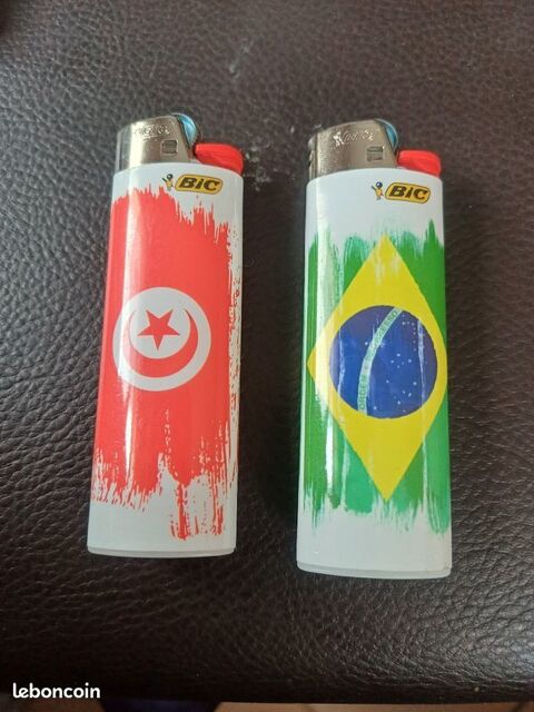 Briquet Bic Brsil et Tunisie neuf fonctionne 5e le lot 5 Viriat (01)