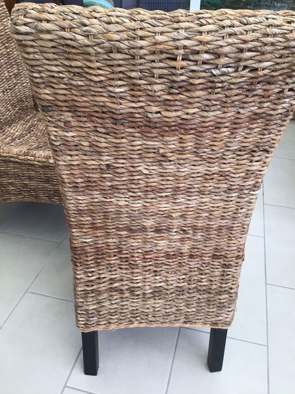 Lot de 5 chaises en bananier &agrave; prendre sur place Meubles