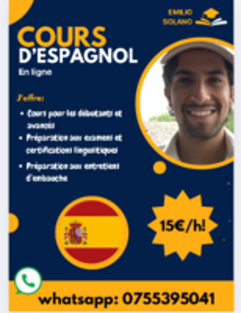   Apprenez l'espagnol avec un professeur natif et expérimenté 