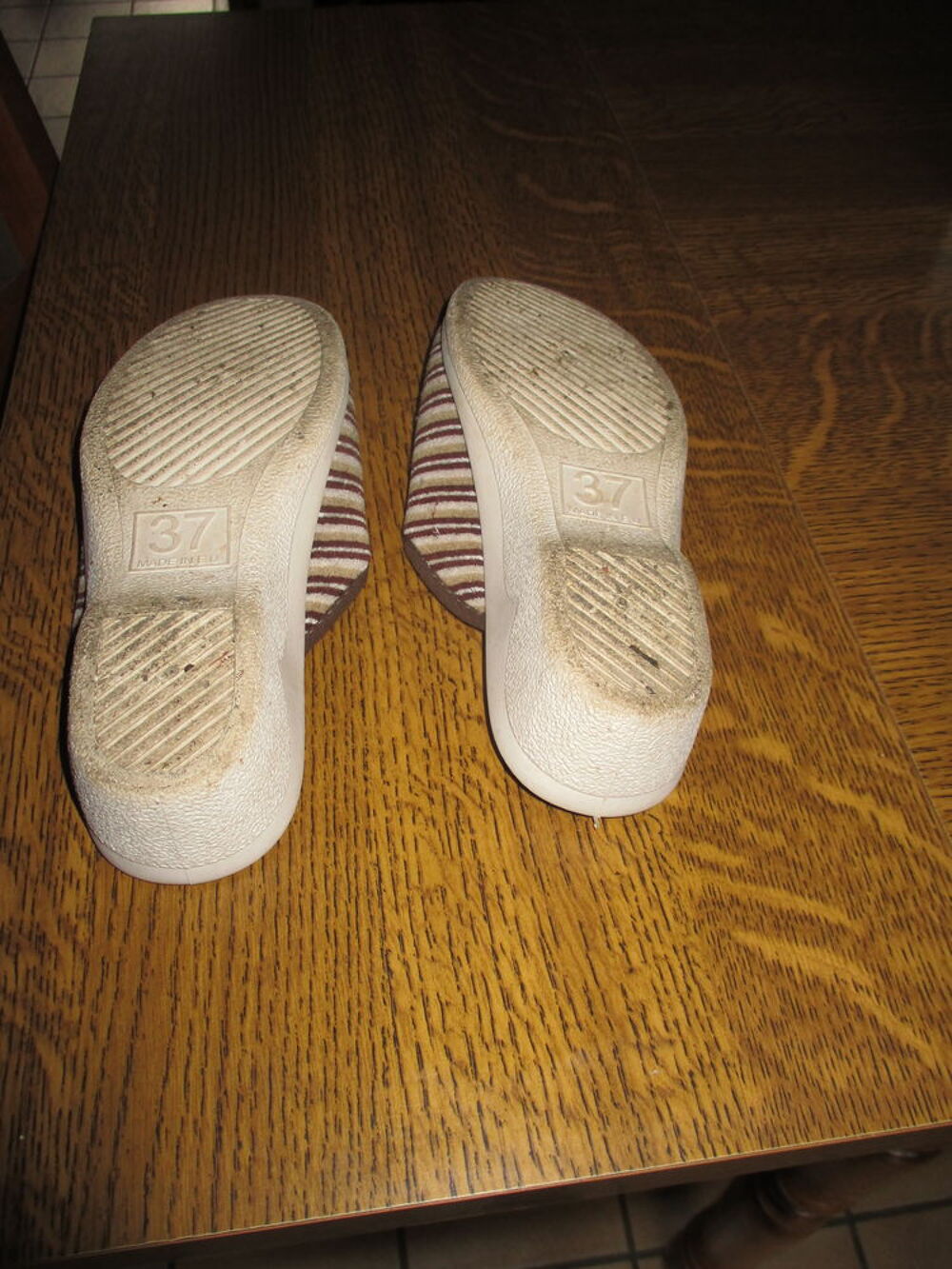 mules marron et belge pointure 37 port&eacute;es tr&egrave;s peu Chaussures