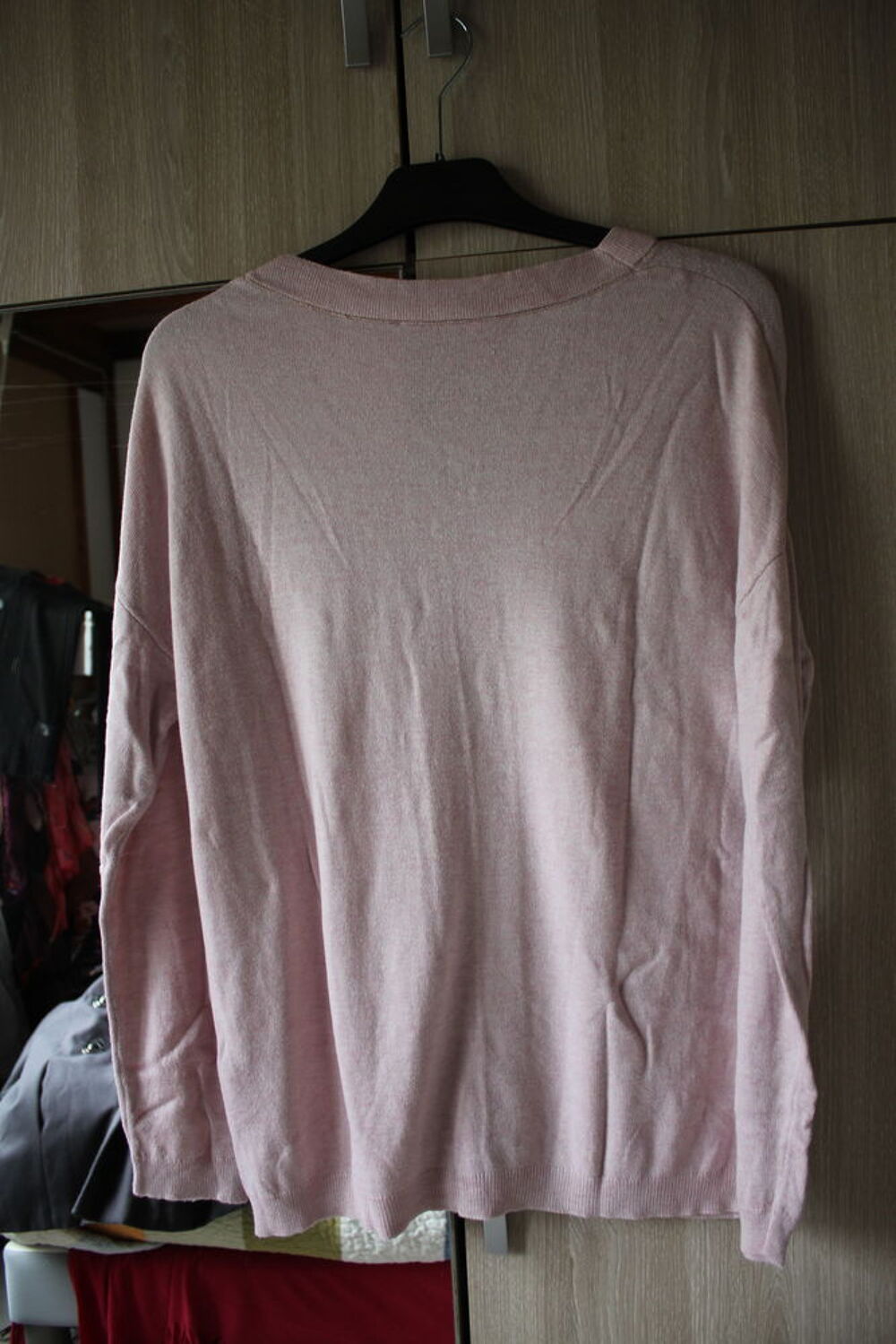 Pull femme rose clair col V Camaieu taille M Vêtements