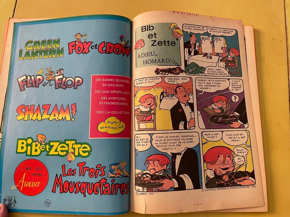 BIB ET ZETTE Recueil N&deg;38 1975 POP Magazine AREDIT Livres et BD