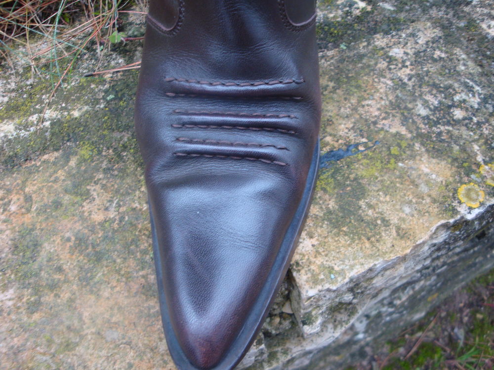 Bottes en cuir marron Chaussures