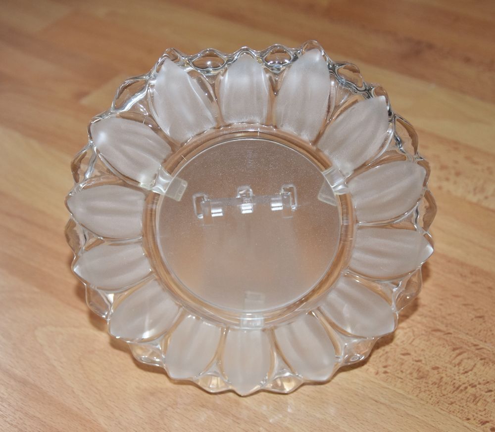Cadre photo fleur en verre. 17 cm. Tr&egrave;s bon &eacute;tat. Décoration