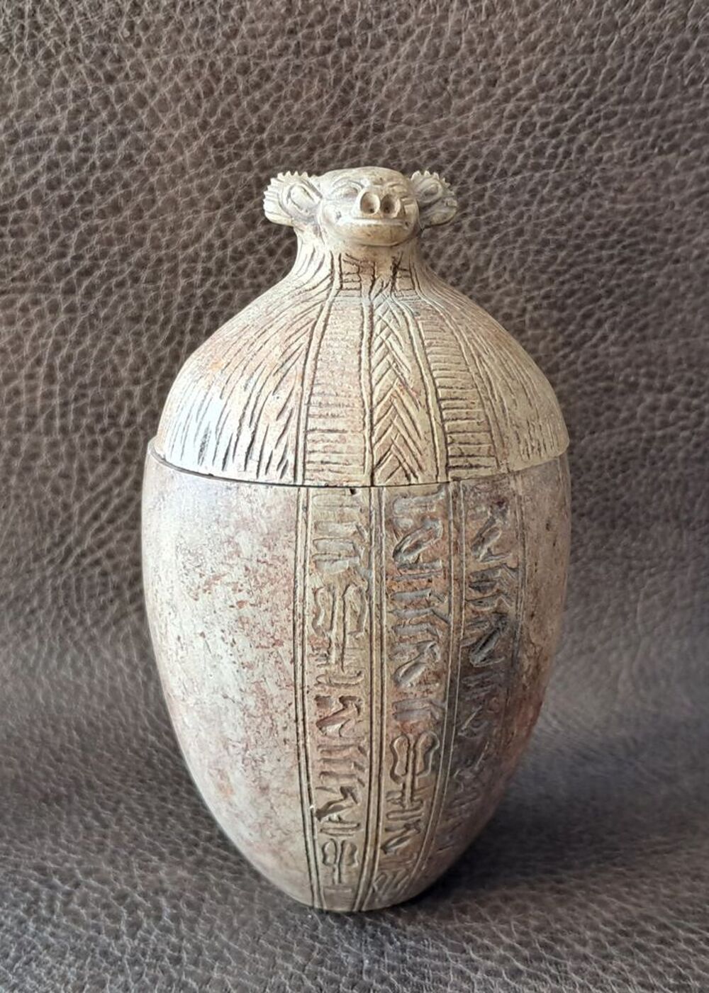 Petit vase canope &eacute;gyptien g&eacute;nie H&acirc;pi Décoration