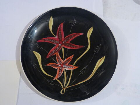 ASSIETTE HENRIOT QUIMPER  decor  FLEURS ROUGES OU ALGUES ROU 15 Brest (29)