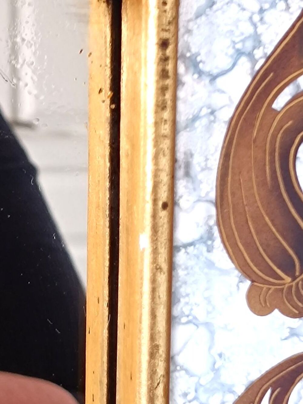 Miroir en verre &eacute;glomis&eacute; Décoration