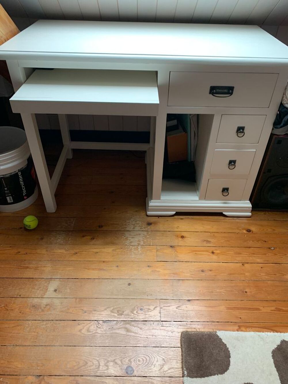 Chambre int&eacute;grale bois massif blanc Meubles