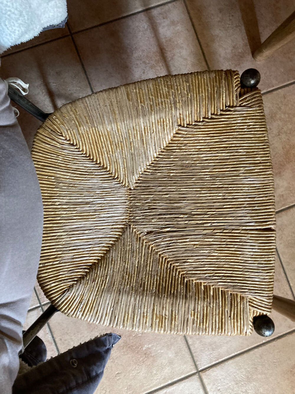 Lot de 6 chaises en fer forg&eacute; Meubles