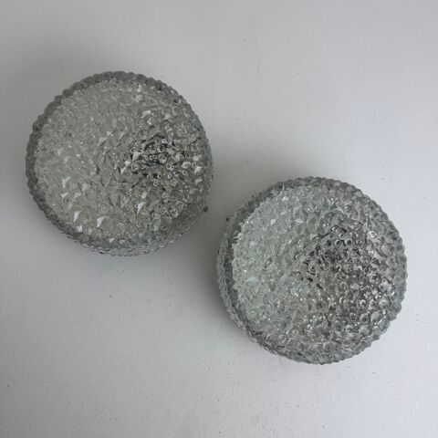 PAIRE D'ANCIENNES APPLIQUES   HOLOPHANE   VINTAGE Montreuil (93)