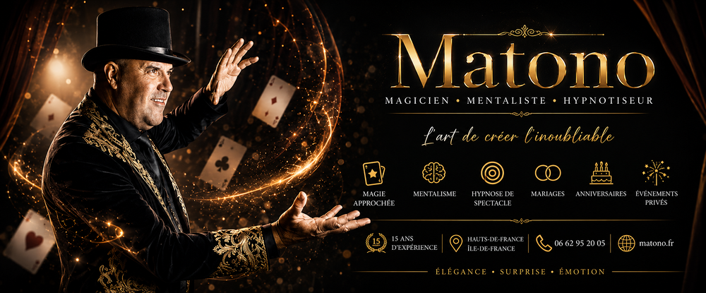   Magicien, Mentaliste & Hypnotiseur à Noyon – Mariages, Anniversaires, Entreprises 