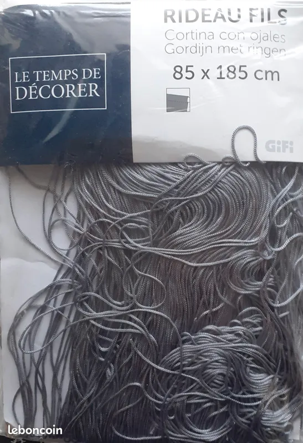 Rideau fil gris Décoration