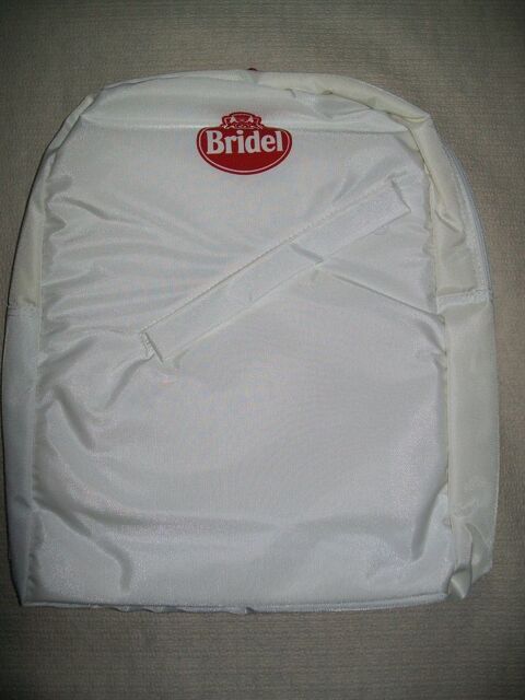 Sac à dos blanc, bretelles rouges, marqué    Bridel   , neuf 5 Reims (51)