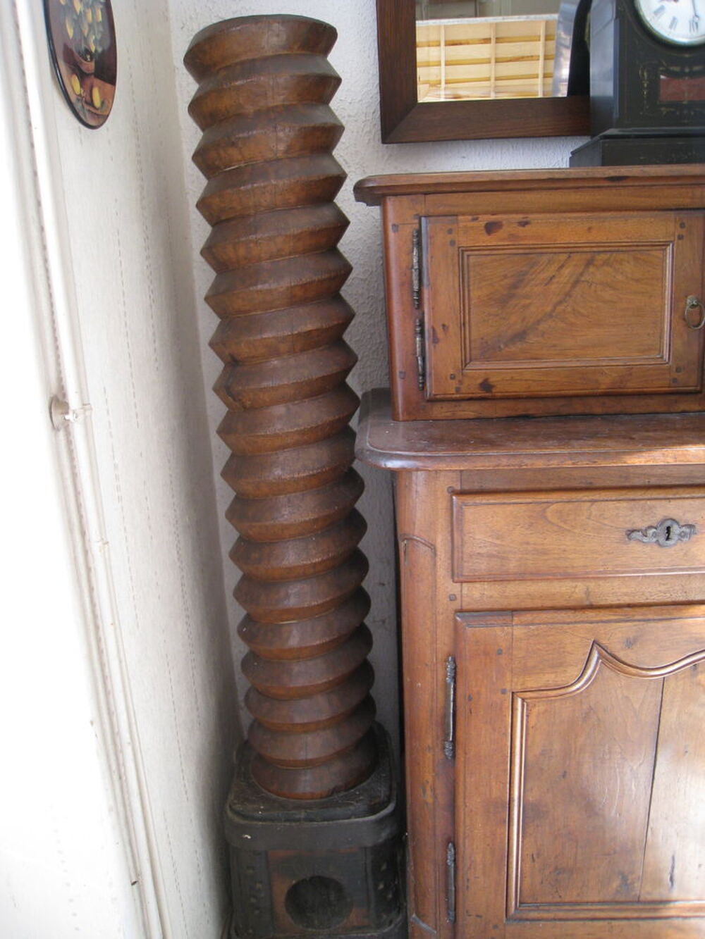 Vis de pressoir du XIX noyer Décoration