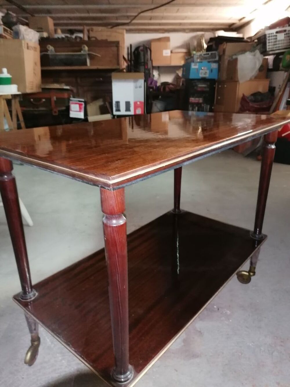 Table desserte roulante laqu&eacute;e ...Vintage Meubles