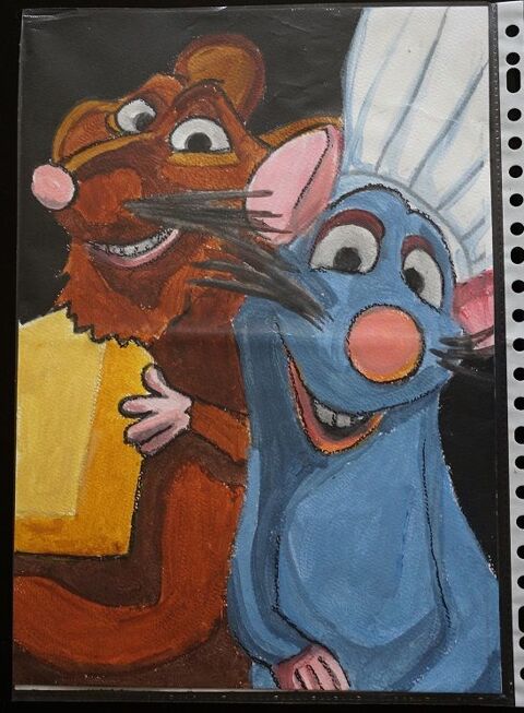 bl - peinture - ratatouille - sur papier aquarelle format A4 4 Foug�res (35)