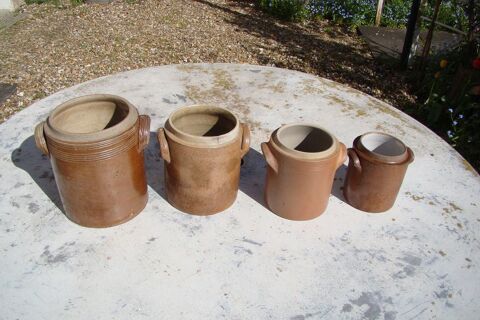 Lot de 4 pots en grès vintage 40 Gargenville (78)