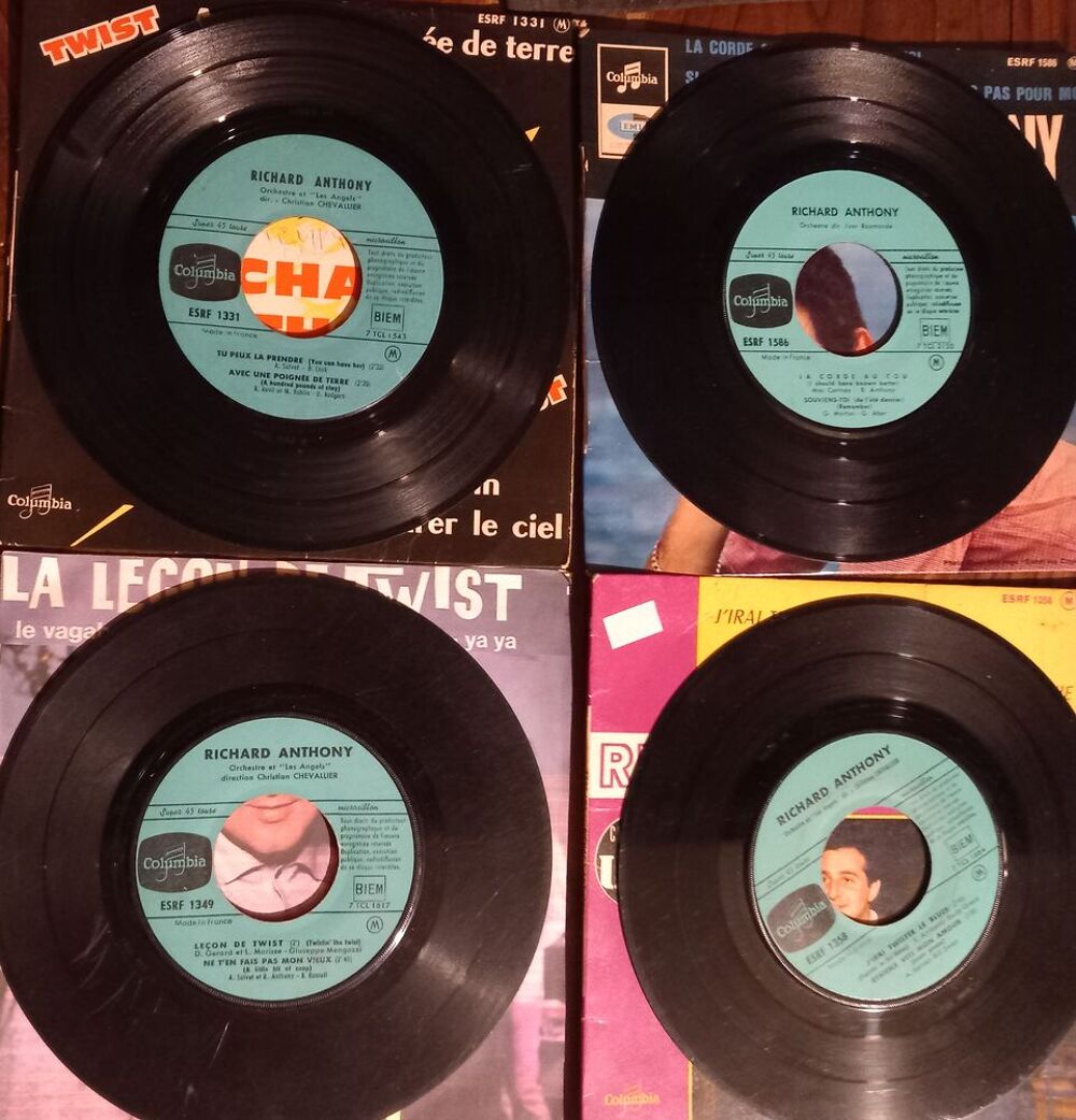 RICHARD ANTONY / 8 X DISQUES VYNIL 45 TOURS CD et vinyles