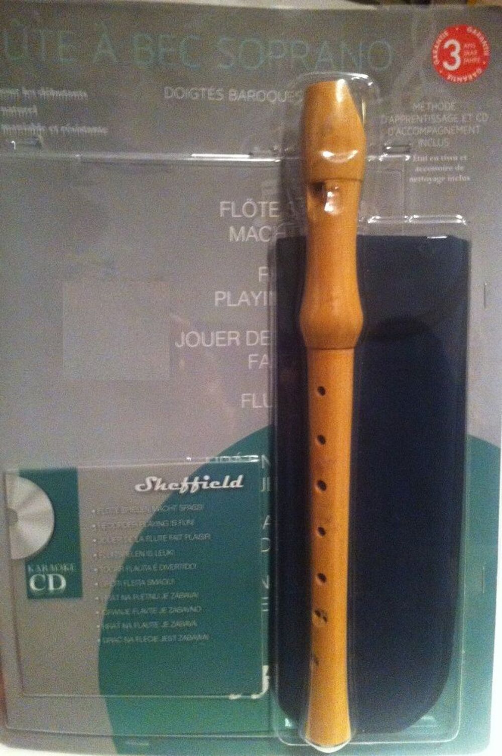 Fl&ucirc;te &agrave; bec soprano. Dans son emballage.
Instruments de musique