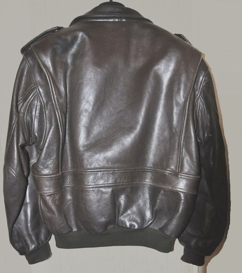 Blouson en cuir aviateur homme taille 40 Vêtements