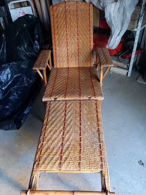 chaise longue rotin 1930 60 Saintes (17)