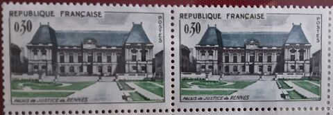 2 TIMBRES à collection RENNES - palais de justice 1 Pontoise (95)