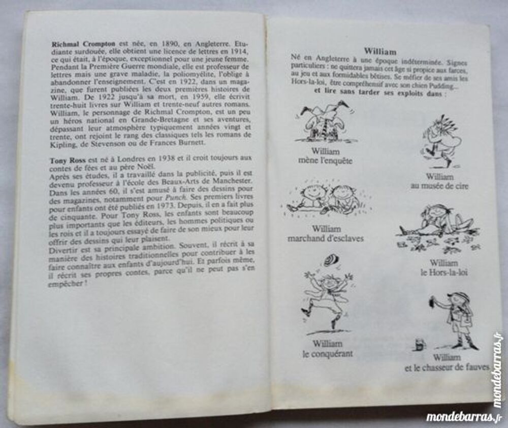 William m&egrave;ne l'enqu&ecirc;te Richmal Crompton Livres et BD