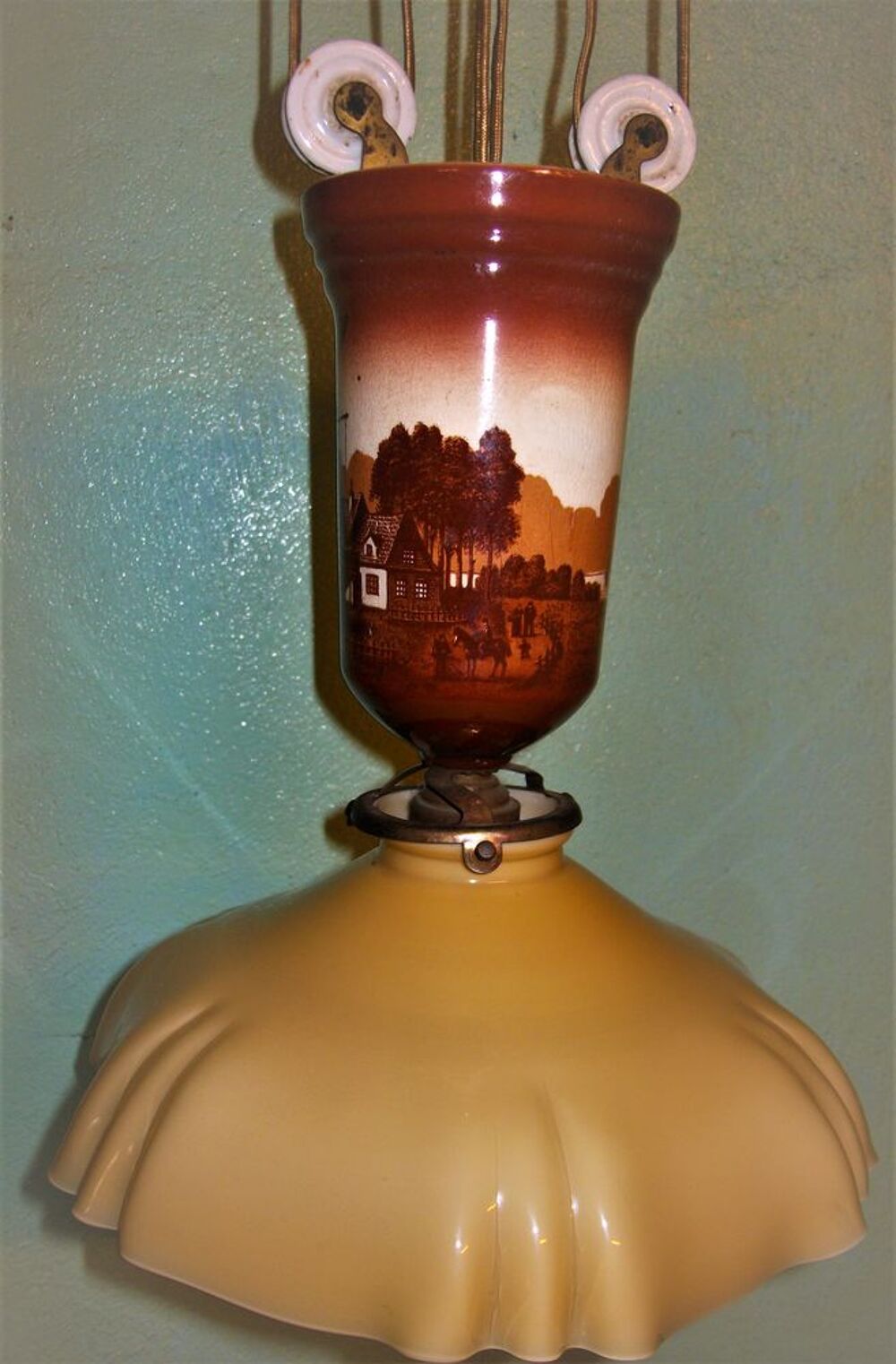 Tr&egrave;s ancien lustre -suspension "MONTE et BAISSE" T.B.E. Décoration
