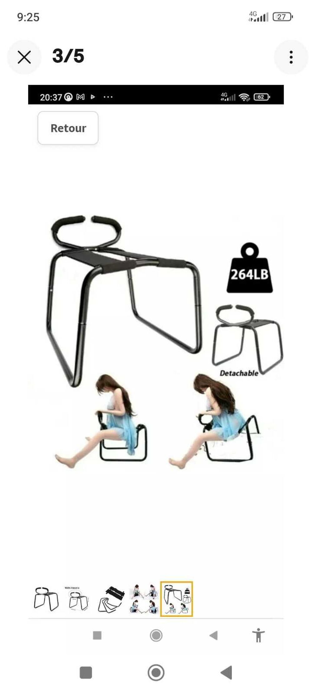 Chaise Multifonction pour Am&eacute;liorer les Positions Sexuelles Maroquinerie