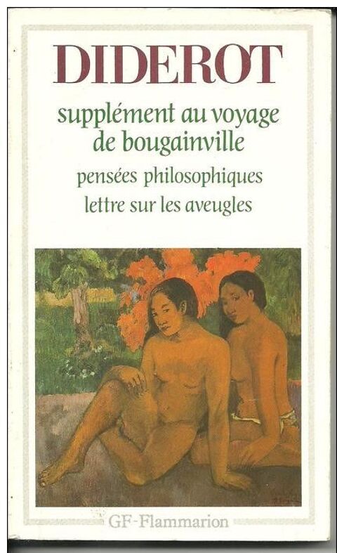 DIDEROT Supplment au voyage de bougainville, penses philos 1 Montauban (82)
