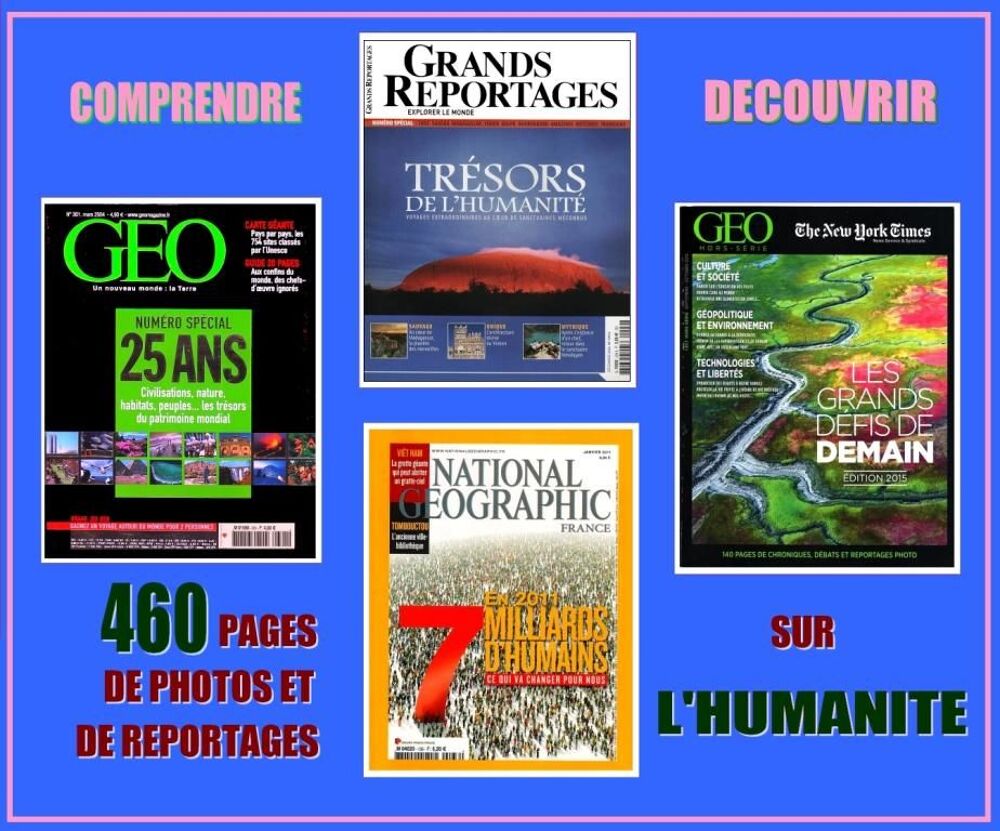 L'HUMANIT&Eacute; - LES GRANDS D&Eacute;FIS / porwportcompris Livres et BD