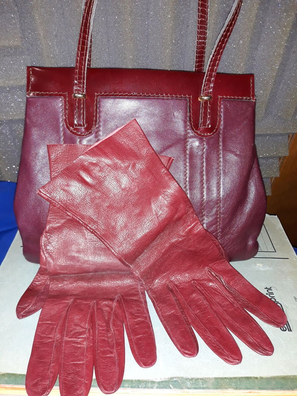 sac &agrave; main en cuir rouge jacques esterel Maroquinerie
