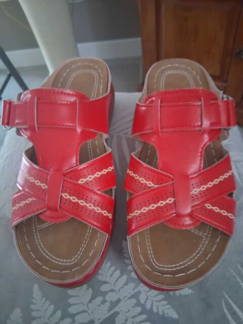 MULES TOUT CUIR ROUGE Bordeaux (33)