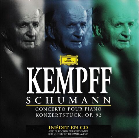 CD  Kempff  Schumann   Concerto Piano  -  Objet Publicitaire 4 Antony (92)