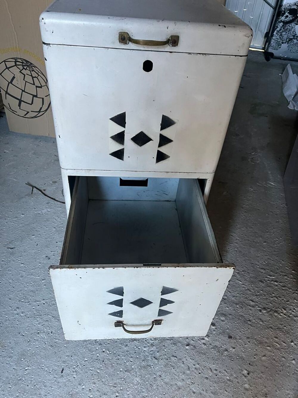 Caisson bureau vintage m&eacute;tal Meubles