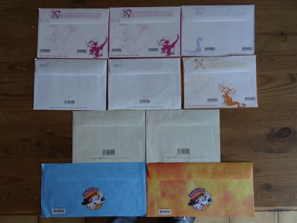 enveloppes de bandes dessin&eacute;es 