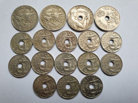 Lot de 17 pièces Espagne 20 Bordeaux (33)