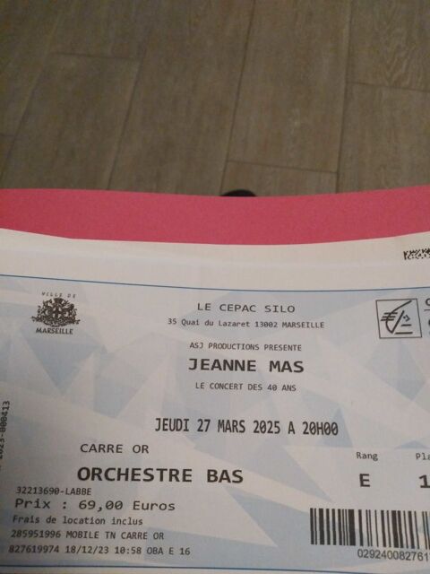 billet concert de Jeanne Mas 60 Marseille 10 (13)