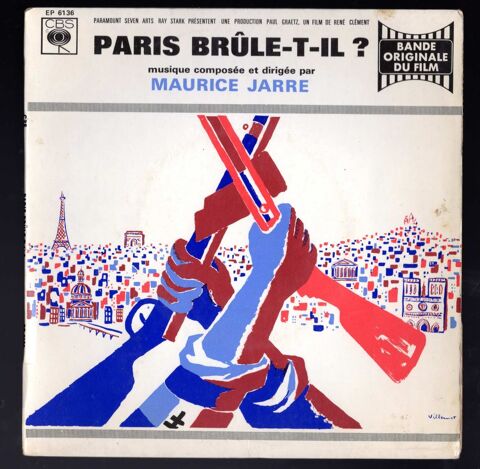 B.O. Paris brûle-t-il ? - Maurice JARRE - CBS EP 6136 - 1966 6 Argenteuil (95)