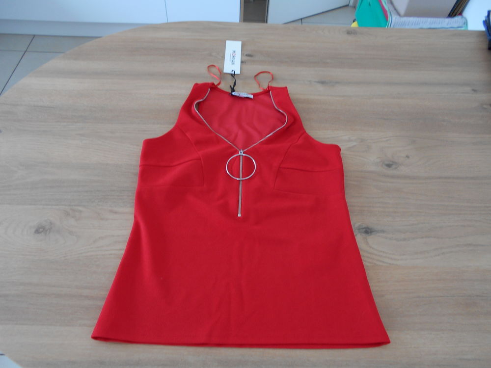 Petit haut sans manches, rouge, Taille 34/XS, neuf Morgan Vêtements
