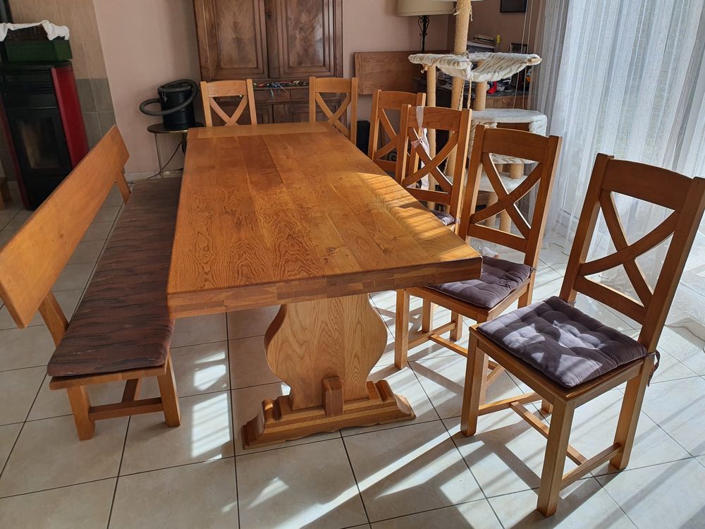vends table+chaises Meubles