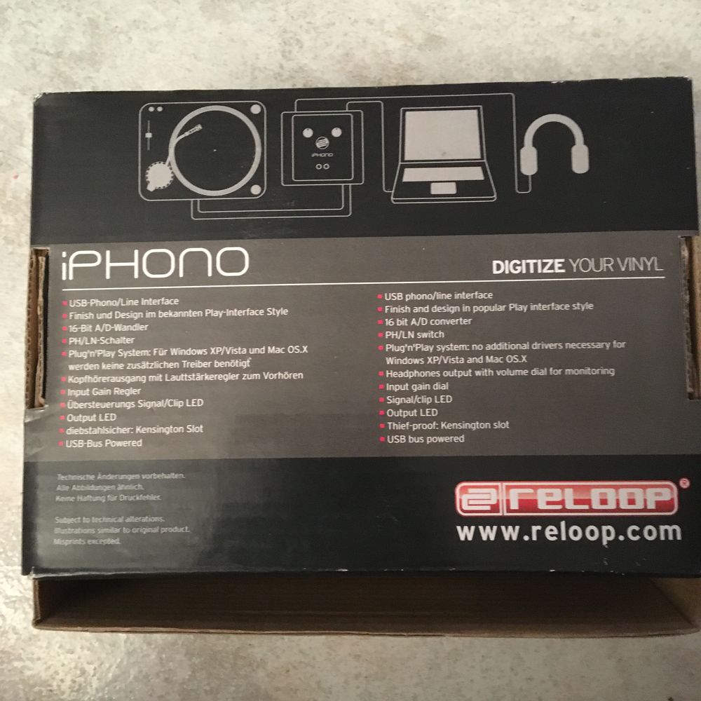 interface USB I Phono Reloop Audio et hifi