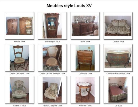 Lot de meubles style Louis XV 7830 Prigny (17)