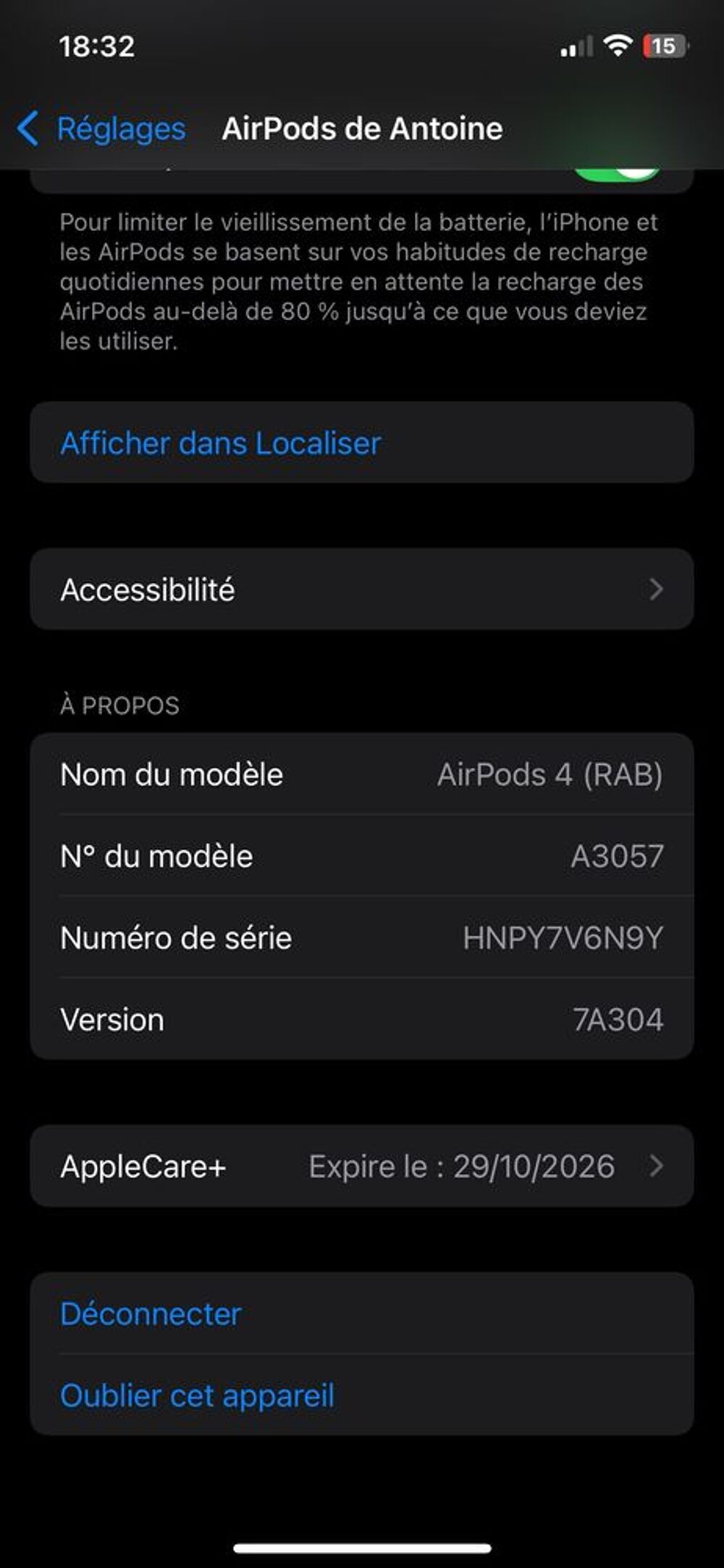 Airpods 4 avec r&eacute;duction de bruit Matériel informatique