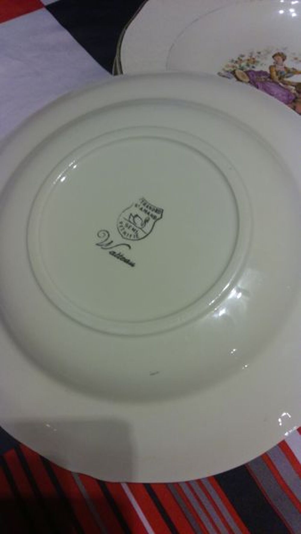 lot assiettes Watteau Anciennes Cuisine