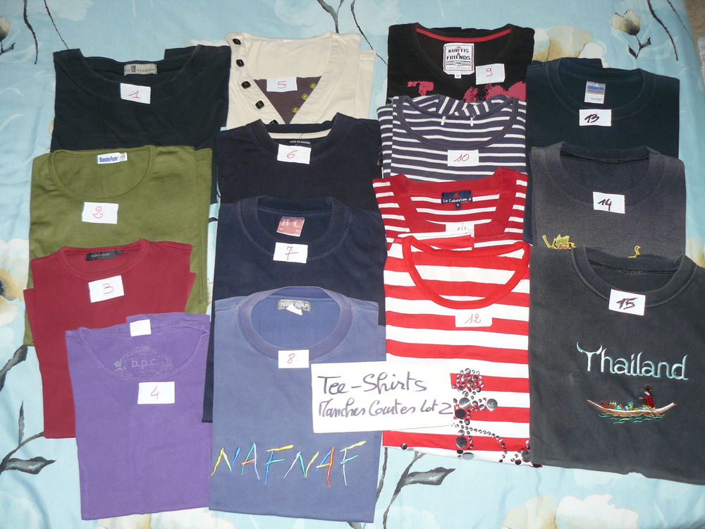 16 tee-shirts manches courtes lot 2 "bibi Vêtements