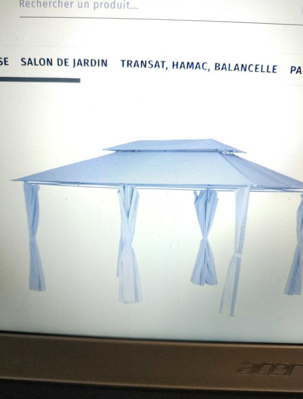 Tente de r&eacute;ception ou jardin 3 par 4 m neuve avec rideaux Jardin